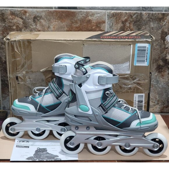 Roller Derby Aerio Q 60 Womens Inline Skates Size 8 Gray Mint Model 1359MT - Picture 5 of 16